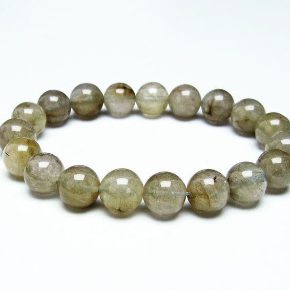 プラチナルチルクォーツ ブレスレット 11mm 一点物 メール便送料無料 [M便 1/10] 111-29737