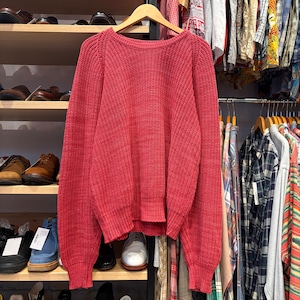 1990s L.L.Bean COTTON KNIT SWEATER PINK