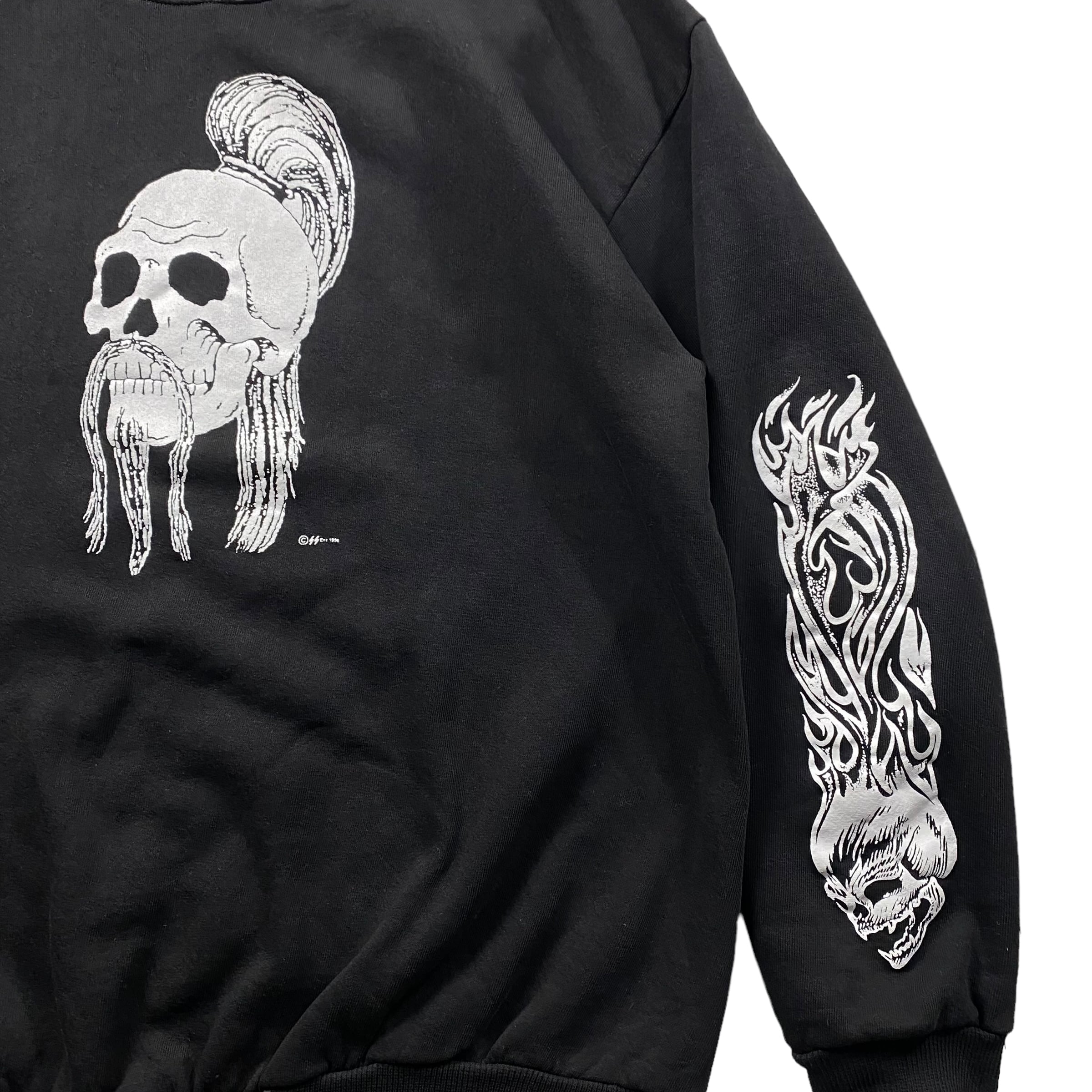 vintage 1990's skull print sweat shirt “SS ENTERPRISES vintage 1990's skull print sweat shirt “SS ENTERPRISES