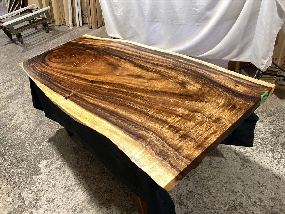 モンキーポッド3485 一枚板無垢 乾燥材 1600x670-730-590x45mm
