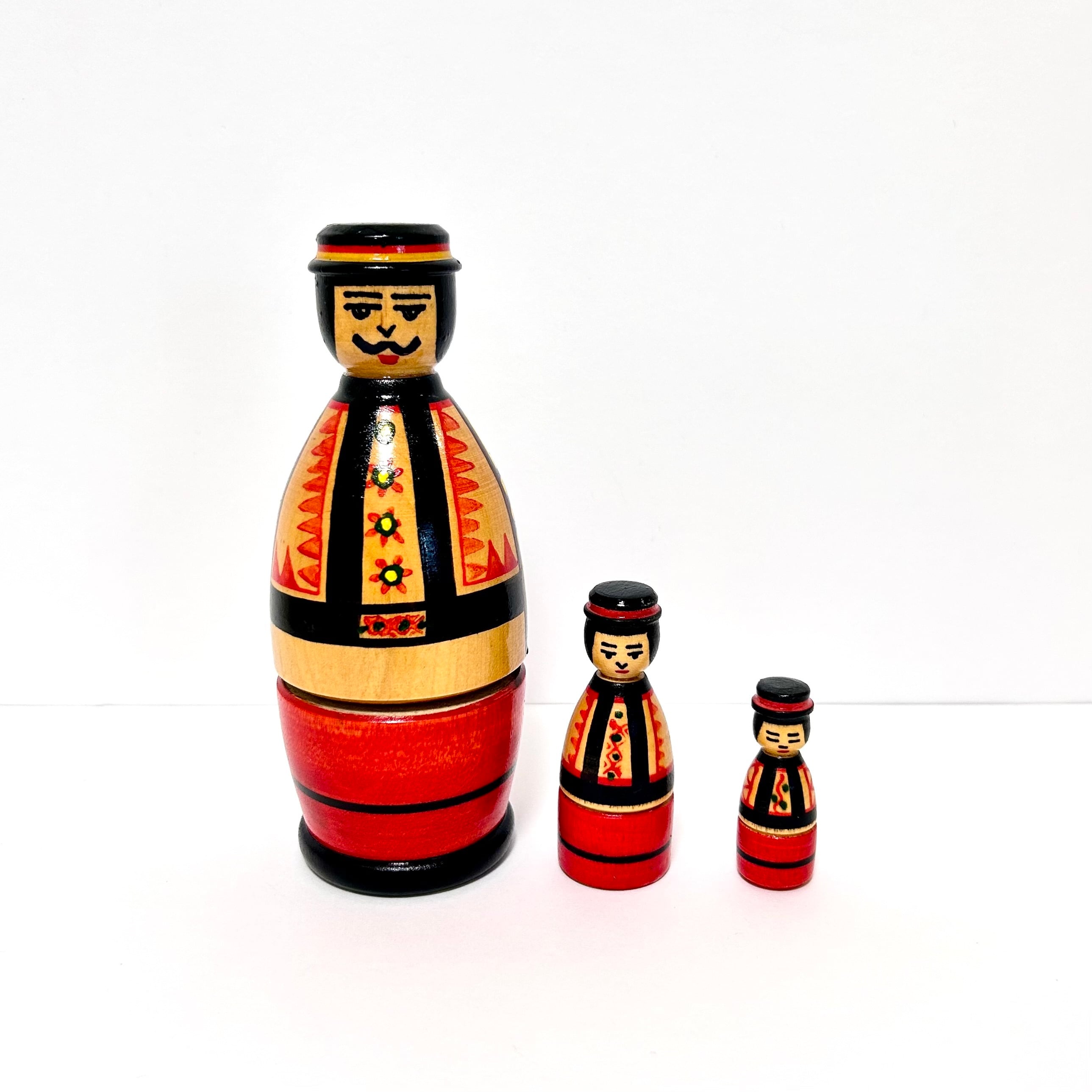 ビンテージ ウクライナ マトリョーシカ 14.5cm 3ピース