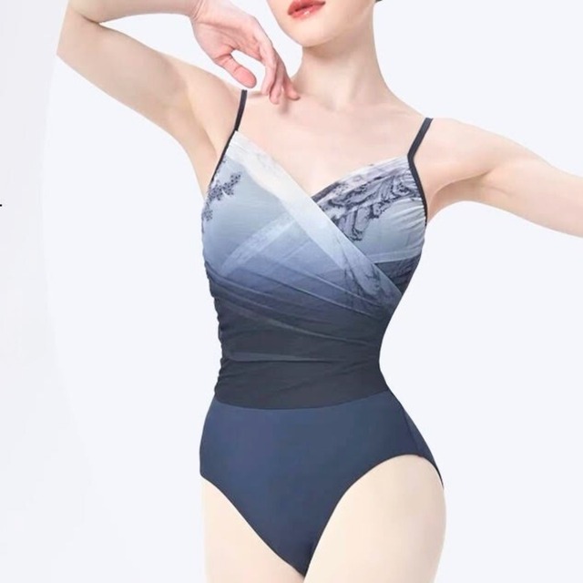 アートメッシュ カシュクール キャミソールレオタード 2色展開 L1281