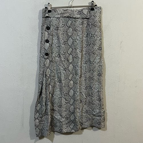 rokh ロク Concealed Belt Skirt パイソンプリントスカート ベージュ 
