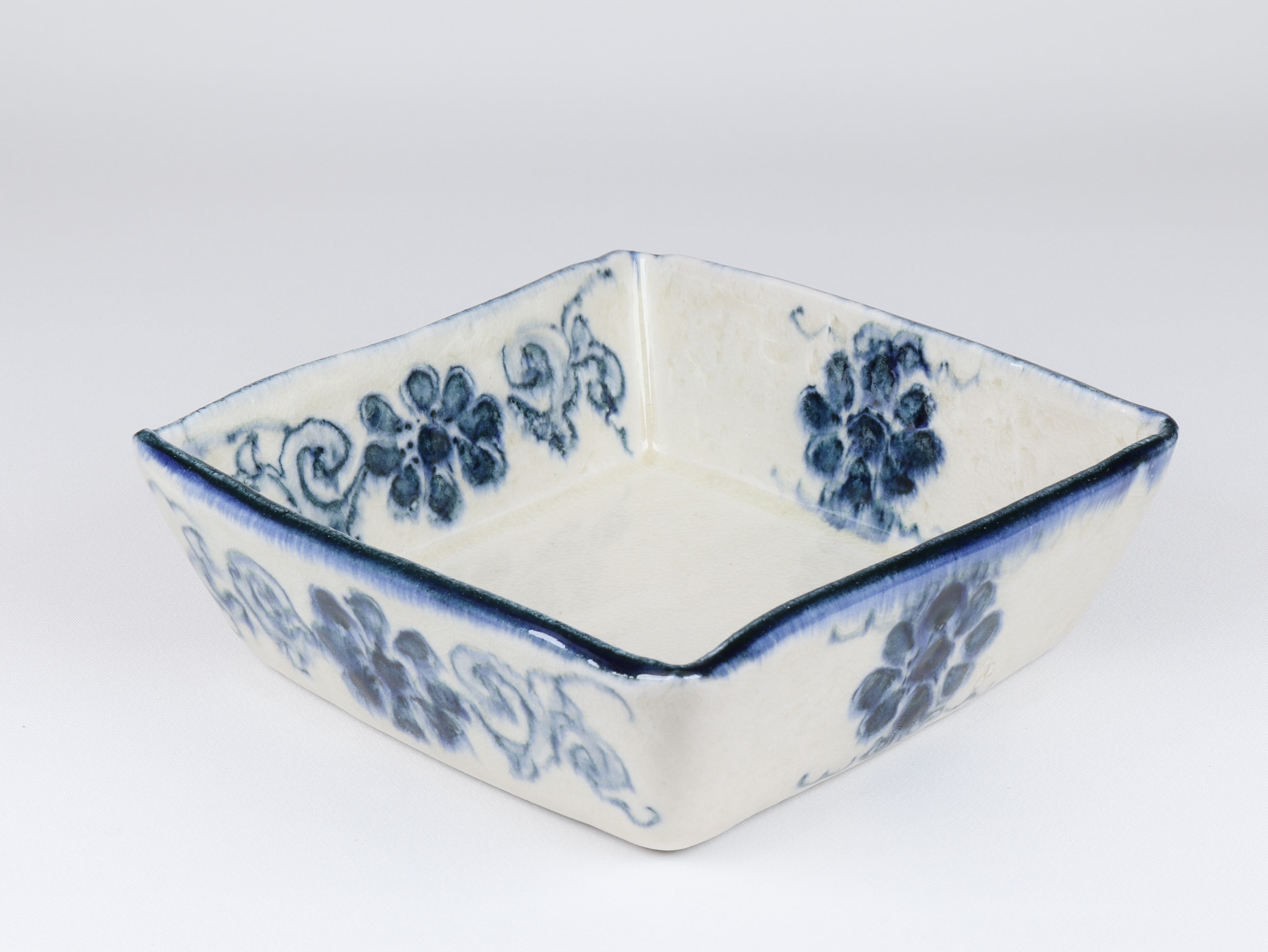 安南 四角鉢 四方花紋【B級品 特価】