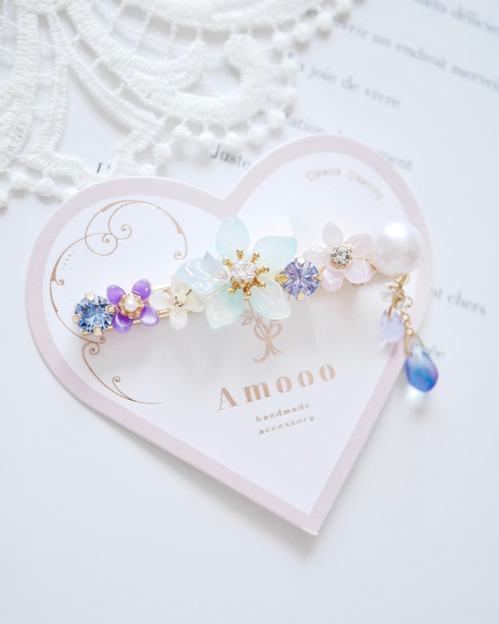 8502 セレスティアビジューヘアクリップ | Amooo