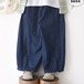 2色／裾ギャザーワイドデニムパンツ ・12470