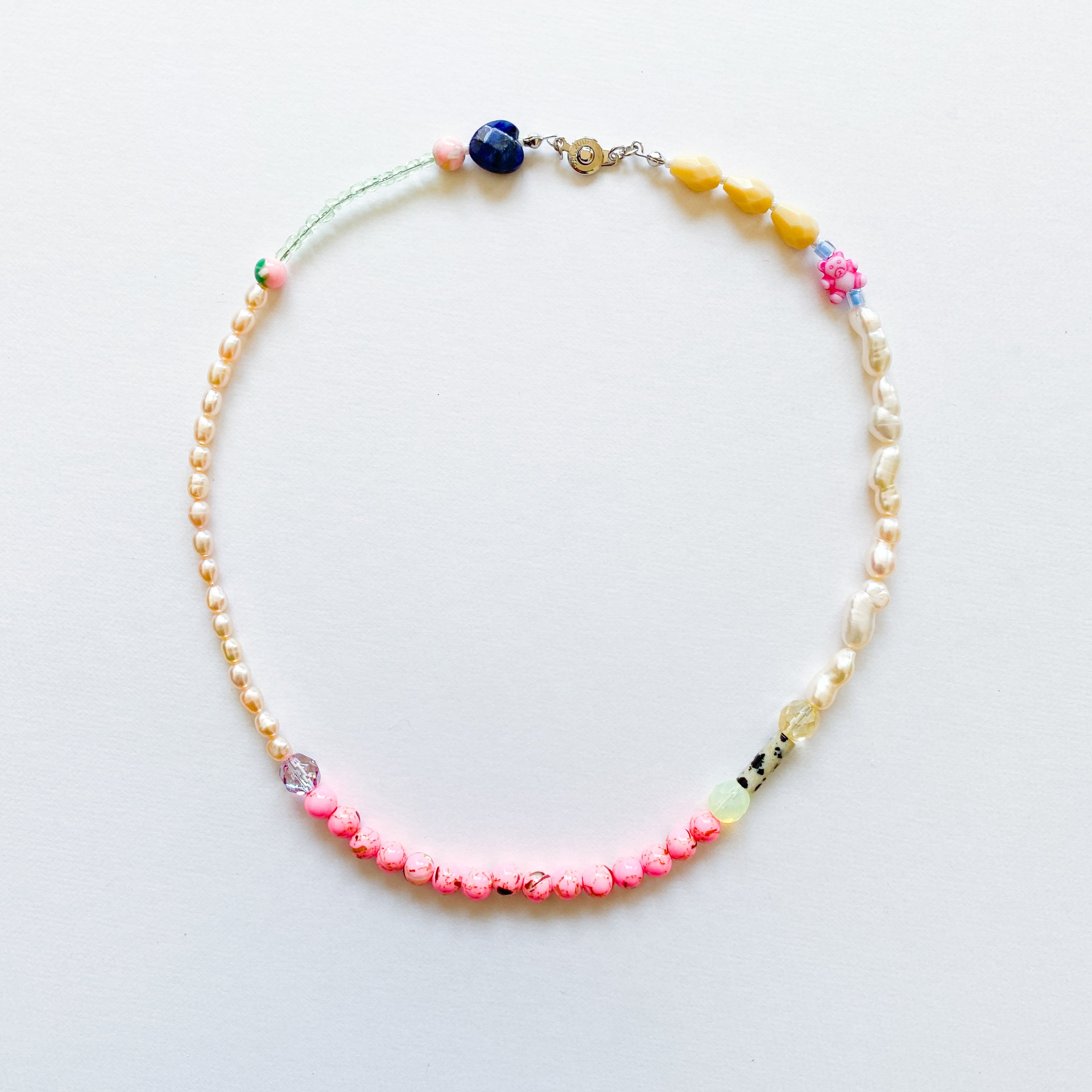 淡水パールとビーズのネックレス