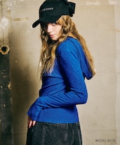 COOLA MADE®エンブロイダリーニットフーディー (BLUE) CQ-47082