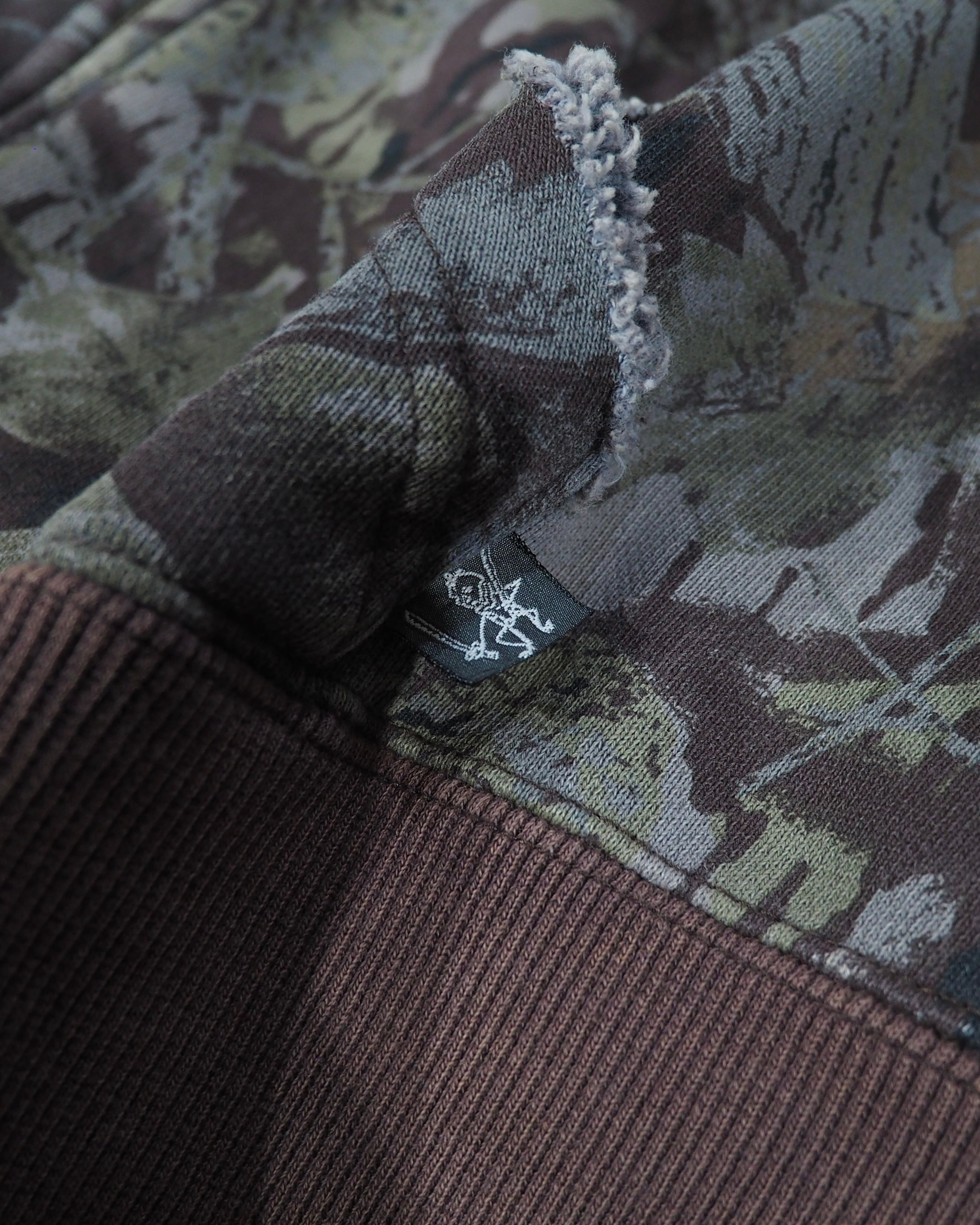 2002s " PPFM - Archive " Beautiful Aging Camouflage × Two stars Embroidery Full zip Parker ピーピーエフエム アーカイブ 星刺繍 パーカー