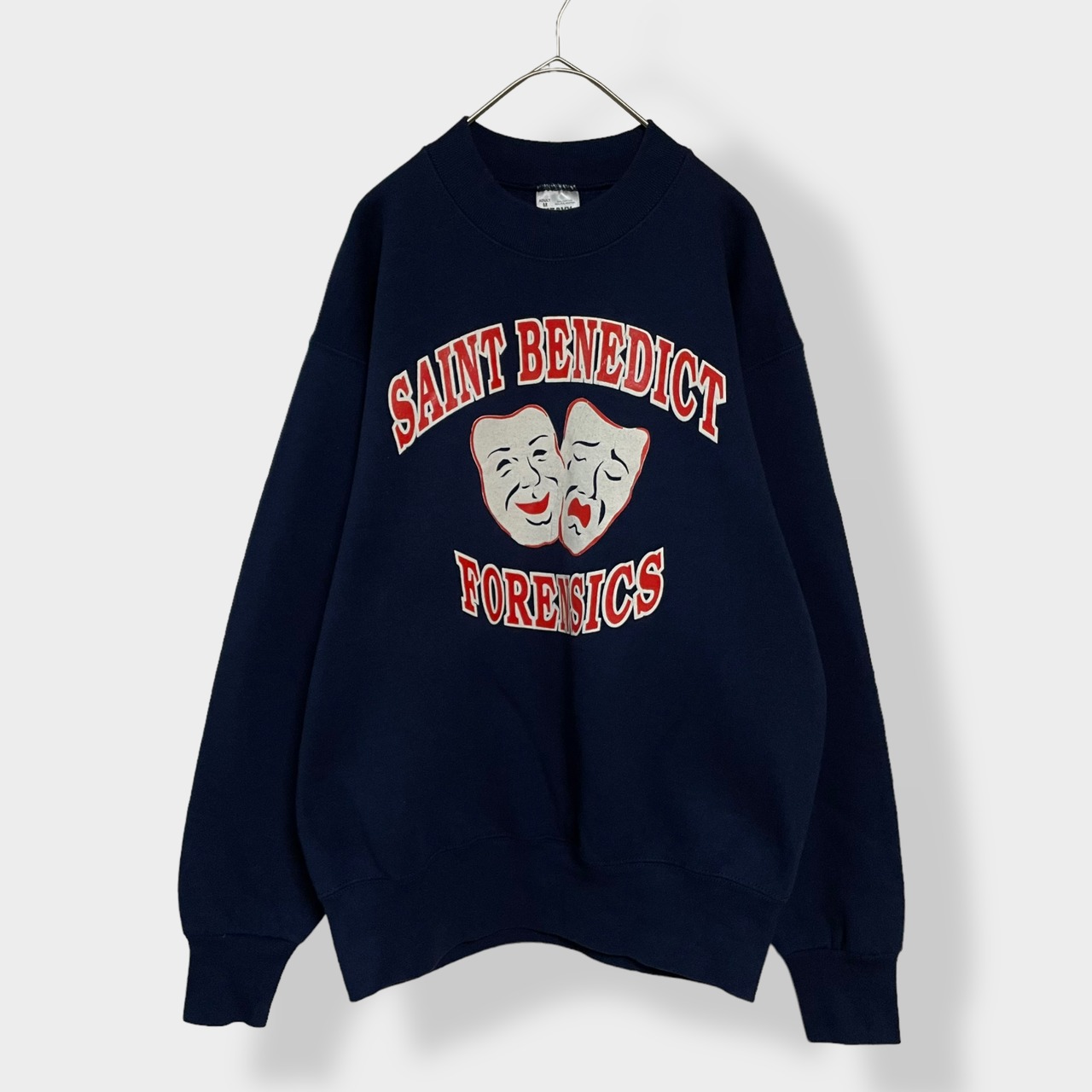 【FRUIT OF THE LOOM】80s USA製 アーチロゴ プリント イラスト スウェット トレーナー プルオーバー M ビンテージ HEAVYWEIGHT ヘビーウェイト US古着