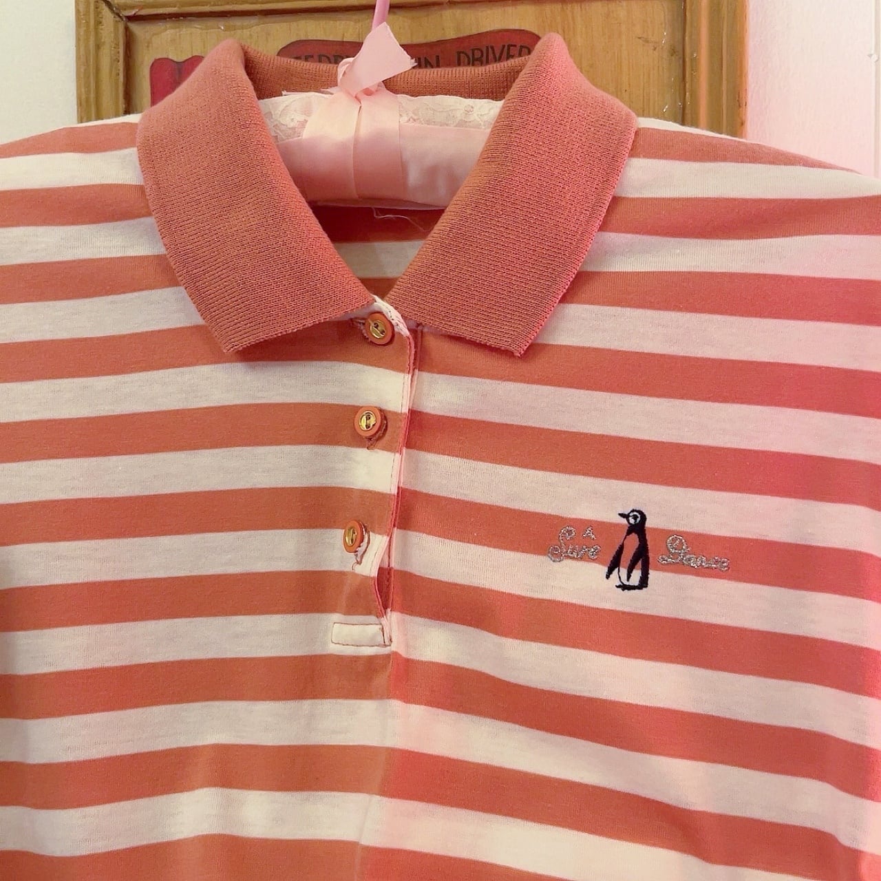 penguin stripe polo one-piece