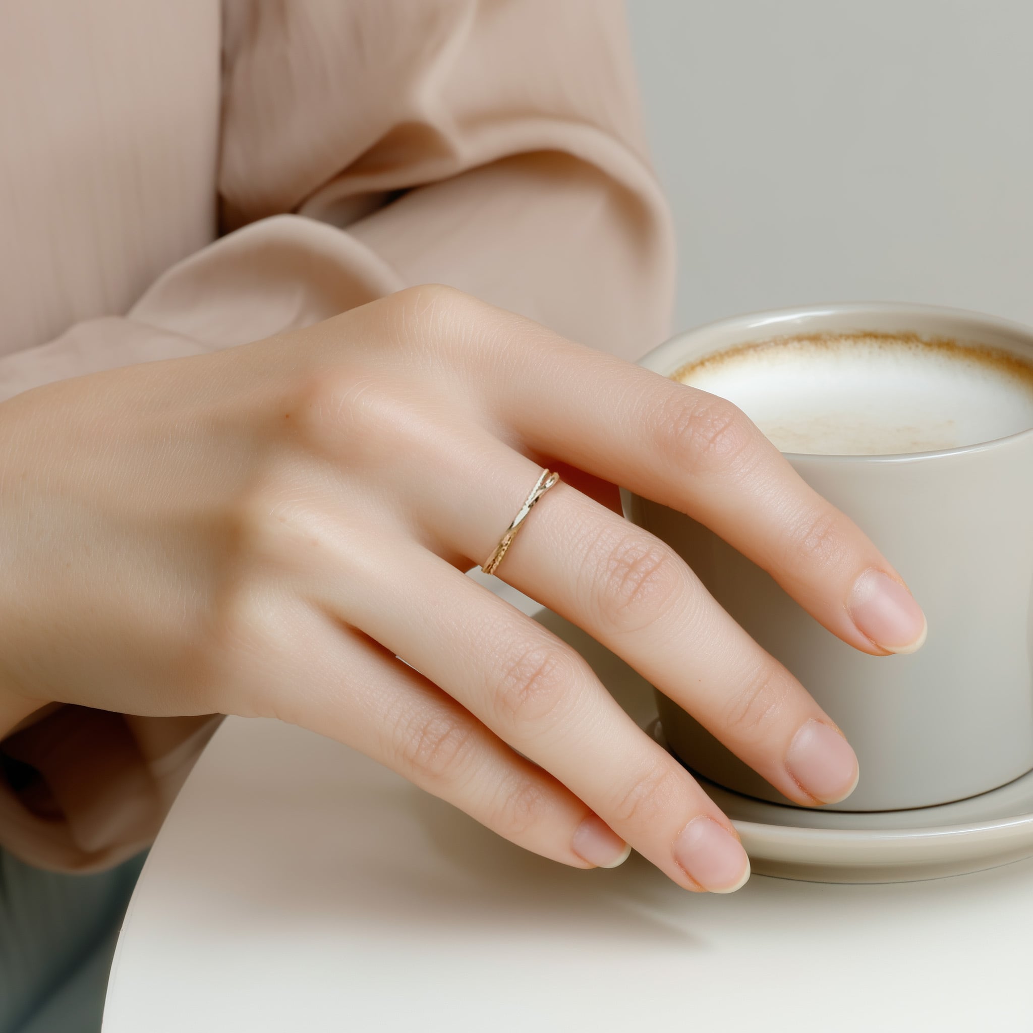 5号・7号〉K18 エターナルリング つけっぱなし No.11 #5～7 | スキン