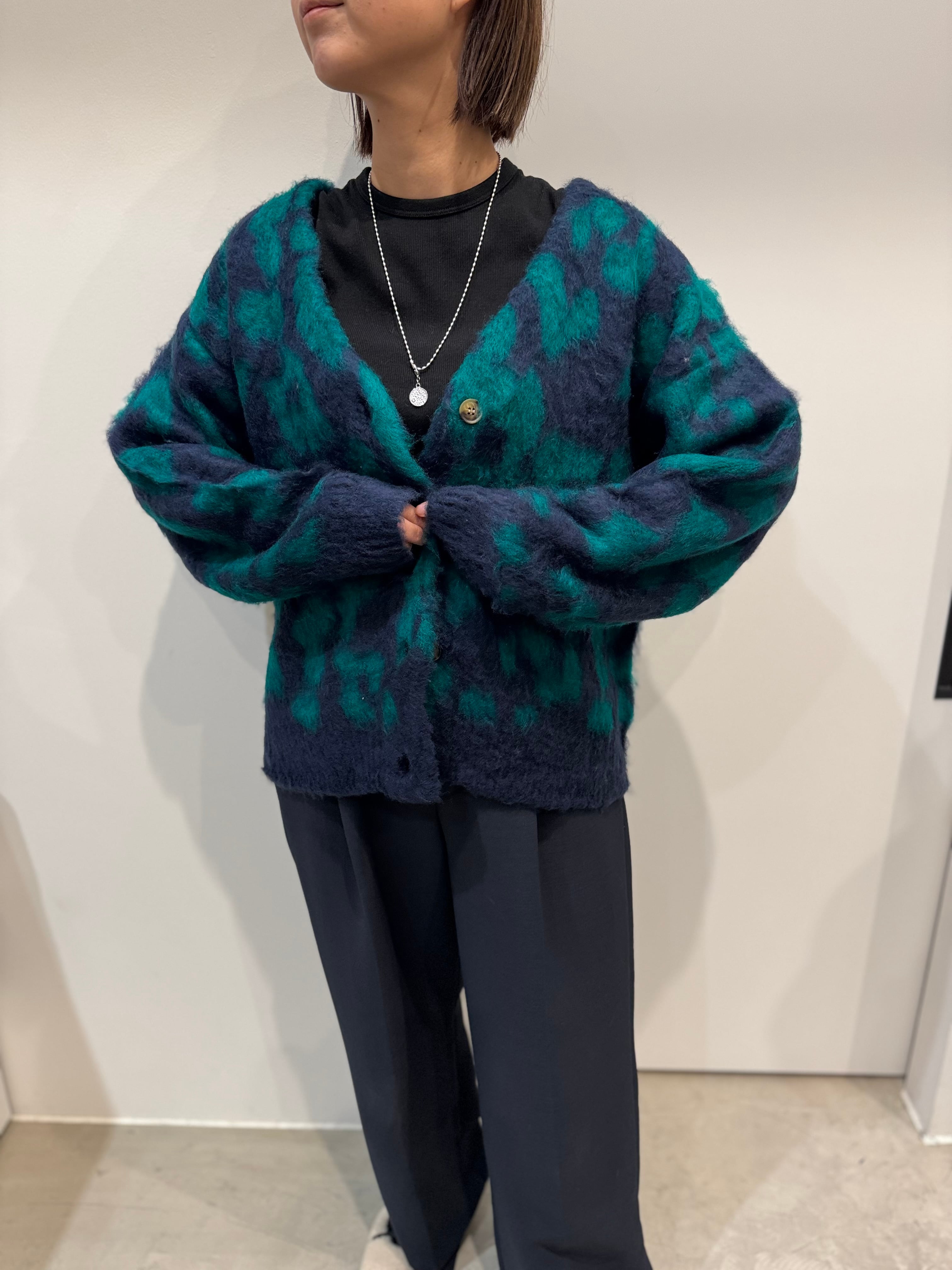 【SELECT】レオパード柄ニットカーディガン