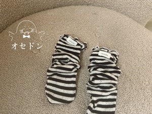 【valu bebe】ベビーストライプソックス メブラック FREE 240841
