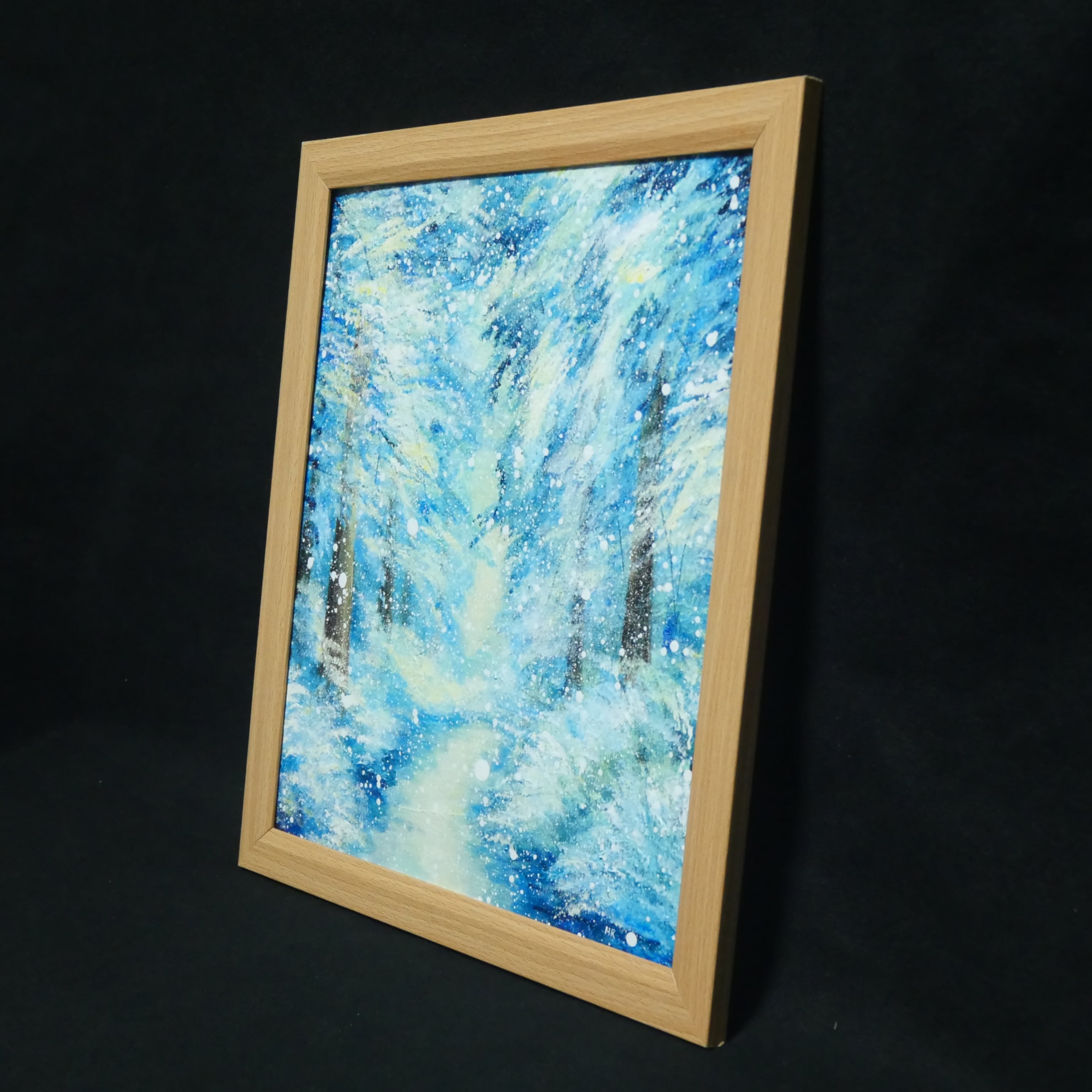 油絵 油彩 油彩画 絵 絵画 【朝一の冬の光景】 | HIROSHI1990