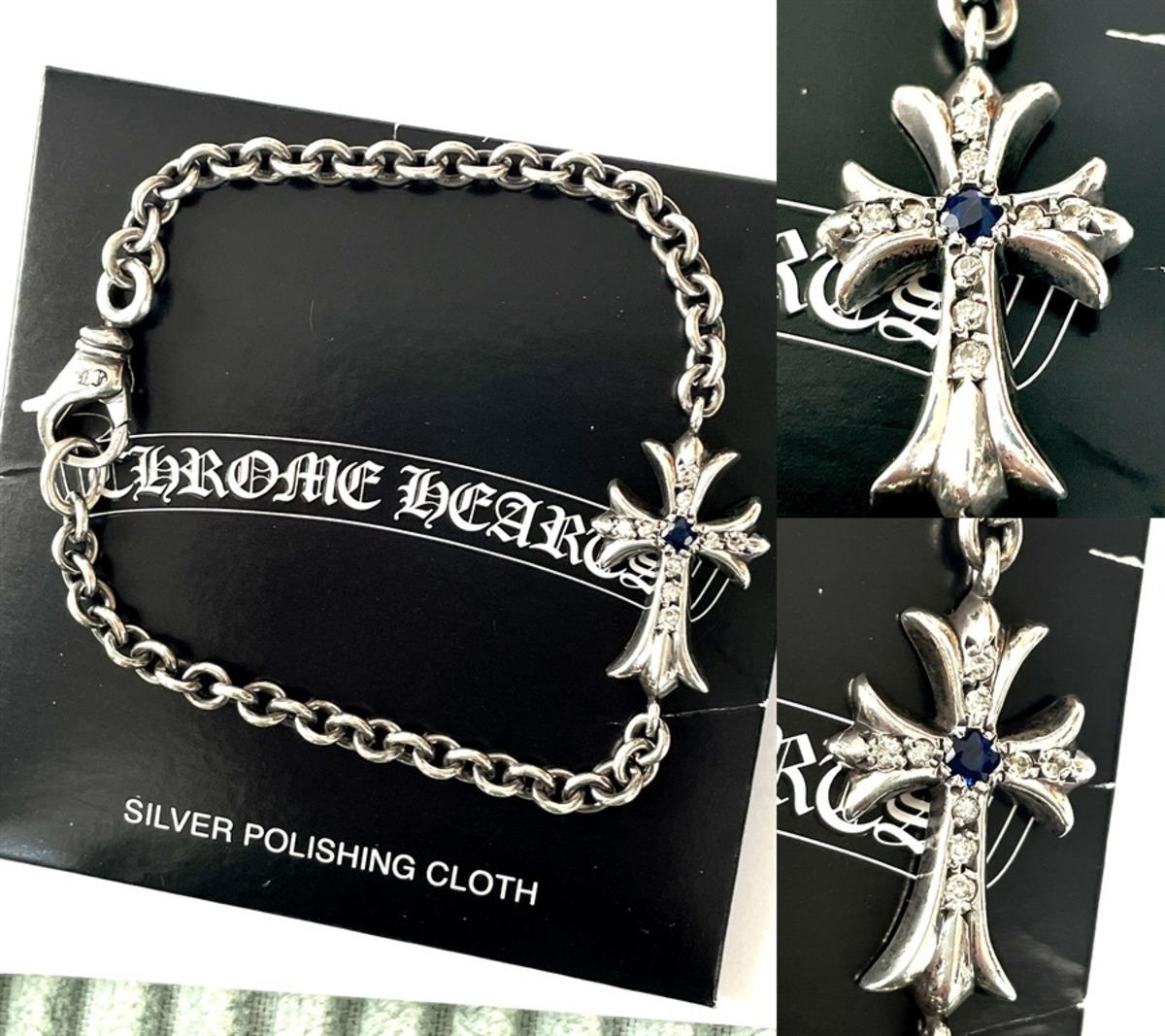 レア 特注 CHROME HEARTS クロムハーツ タイニー CH クロス ブレス 10 