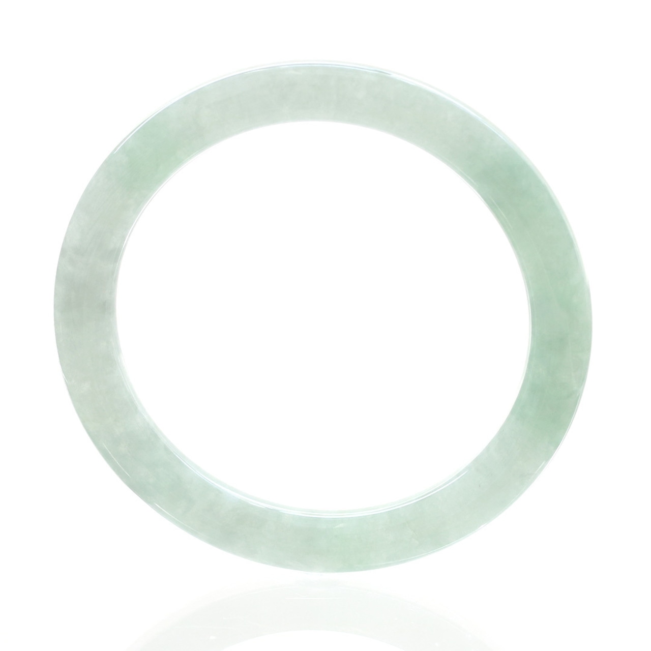 【内径約56mm 】透明感抜群！バングル A貨翡翠 jd_bg1221