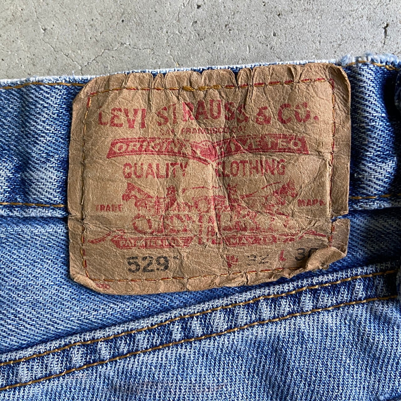 90年代 フランス製 Levi's リーバイス 529 デニムパンツ ブルー(メンズ