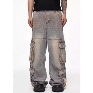 【DRIP5663】D/B Mud Dyed Washed Pocket Denim