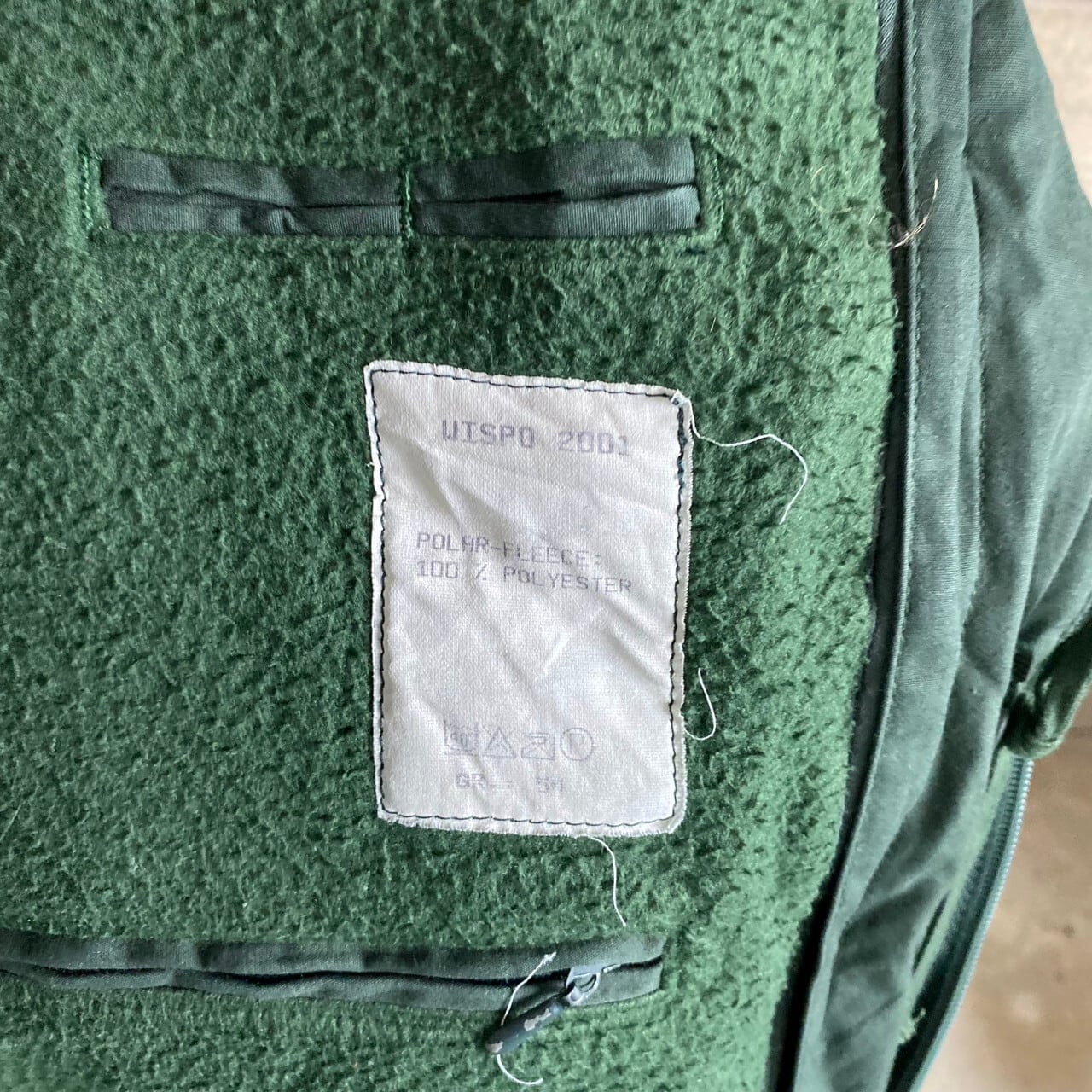 01年納品 POLIZEI ドイツ警察 フリースライナー リフレクター