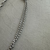 asymmetry chain necklace/silver