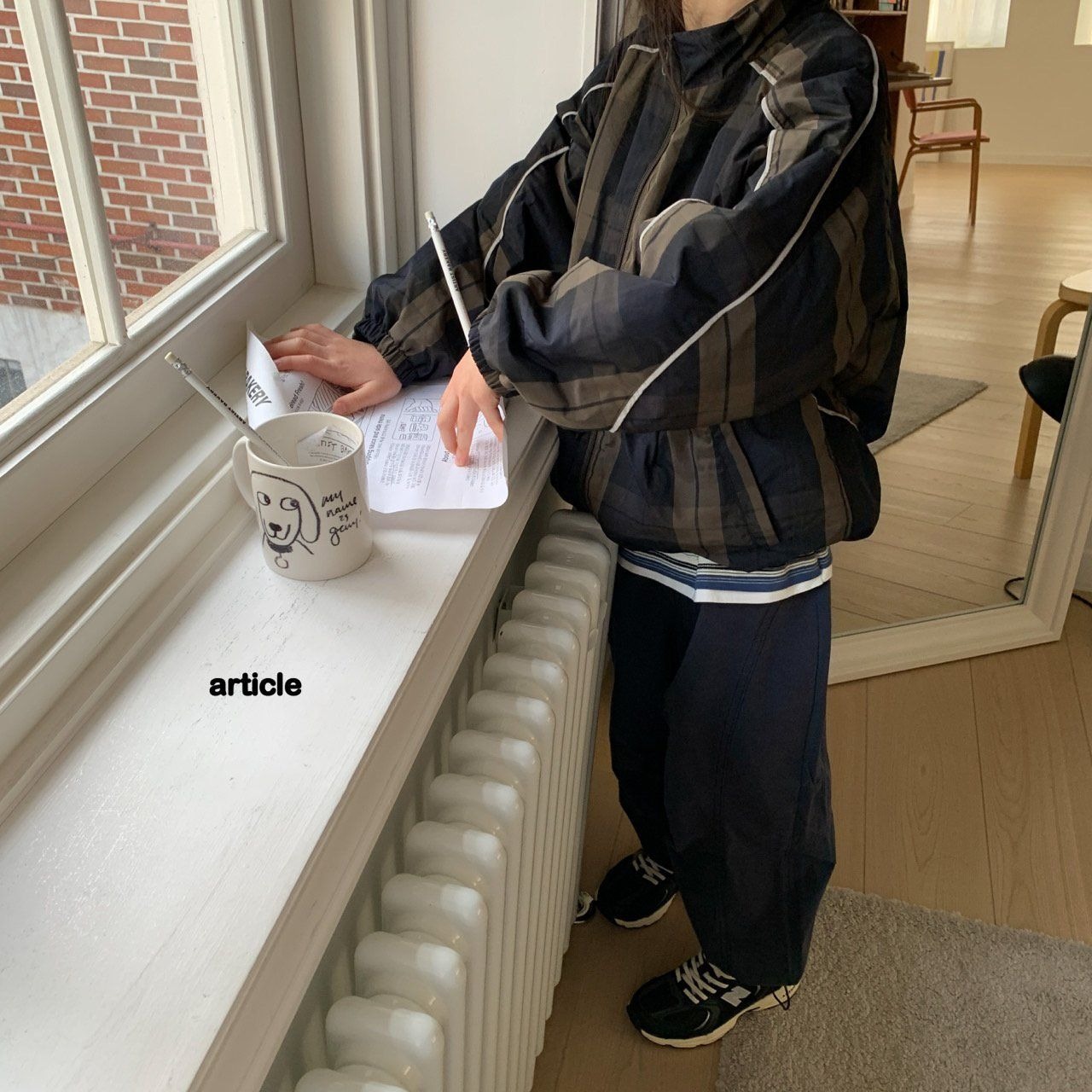[article] Check Reflective Jumper +fee3 / [아티클] 체크리플렉티브점퍼