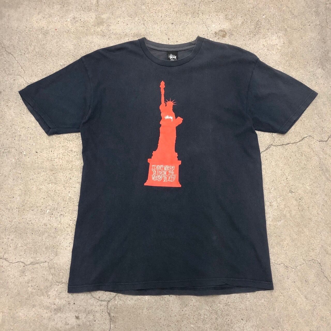 STUSSY/Statue of liberty print Tee/L/自由の女神プリントT/Tシャツ 