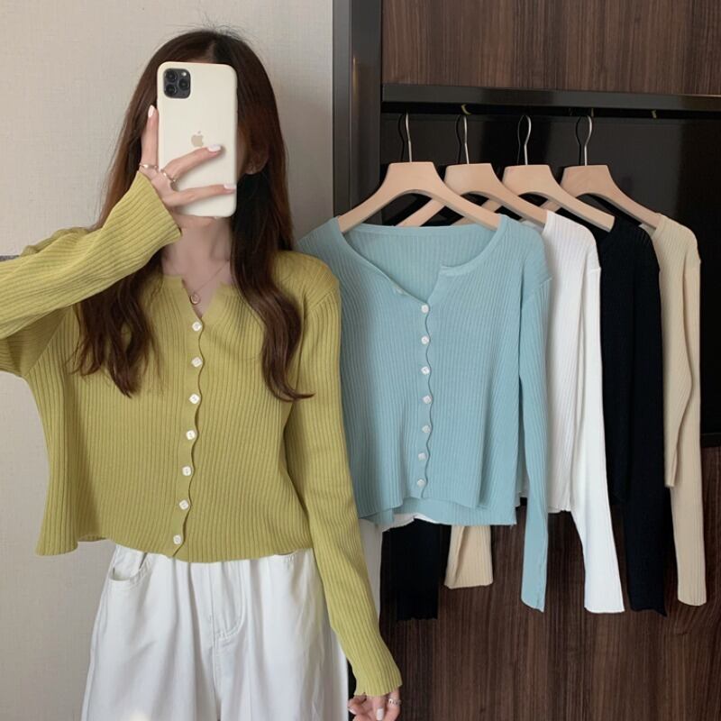 ニットセーター トップス レディースサマー薄手ショートルーズカーディガンブラウス ロング 夏物 1号婦人66462409670