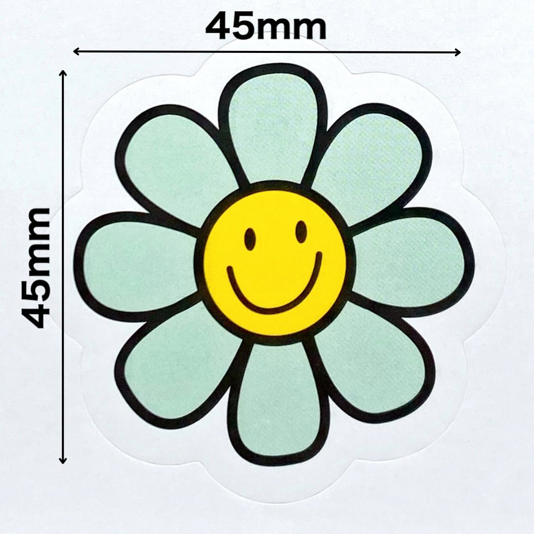 No.262【産休(復帰)・フラワーニコたん】 ラッピング シール フラワー にこちゃん ステッカー 10枚60P | CANDY☆POP