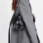 Studded Biker Style Bucket Tote, Original Design Versatile Crossbody Bag (ME305)