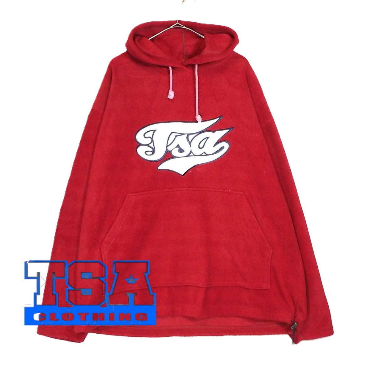 肩幅63cm】TSA CLOTHING 3Dロゴ 長袖フリースパーカー XXLサイズ