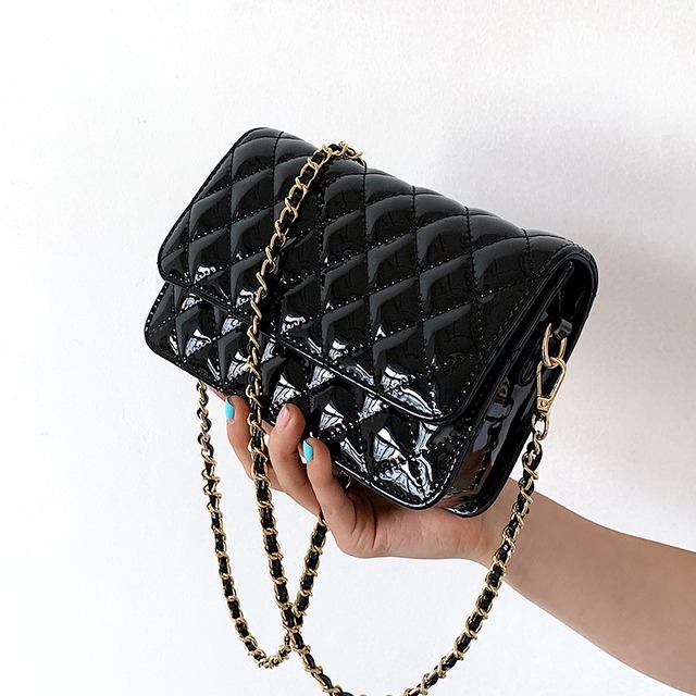 チェーン レッド スクウェア 手作りハンドバック88448326559