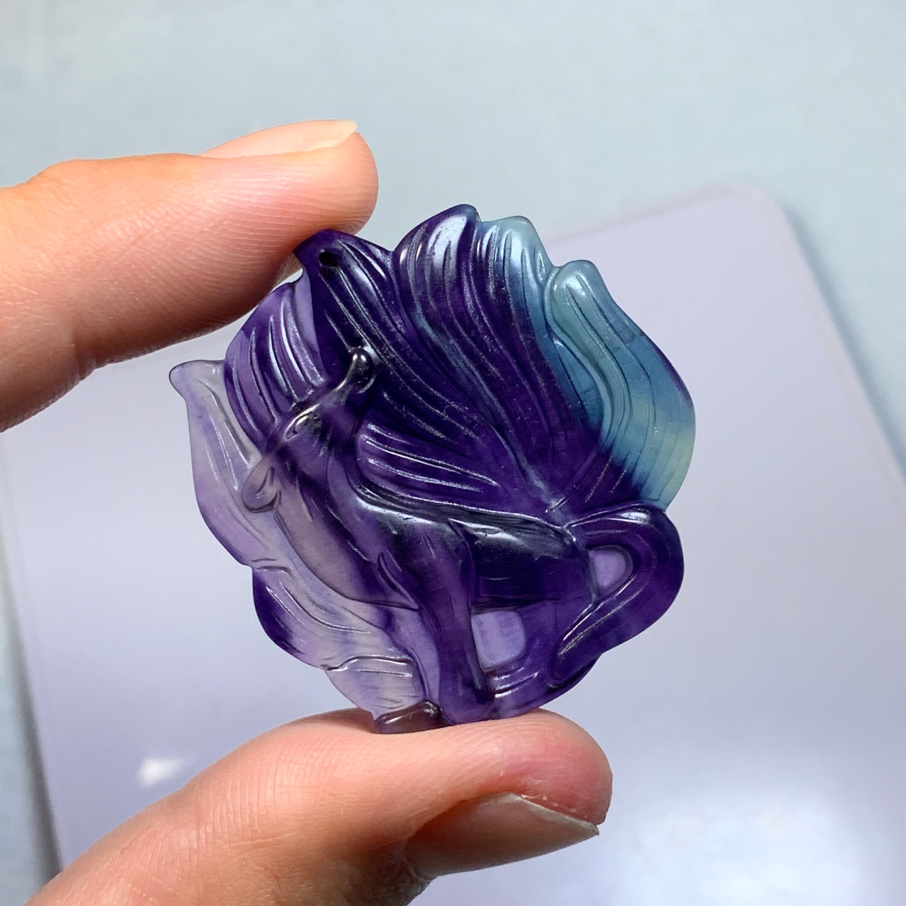 1.九尾狐☆狐フローライト ペンダントトップ | Naturaltreasure