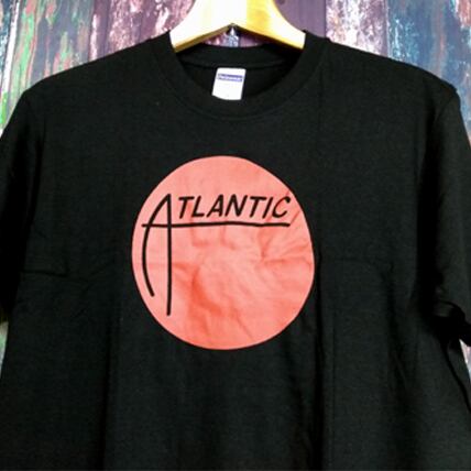 アトランティック・レコード 半袖黒色 Tシャツ 選べる6サイズ S,M,L,XL