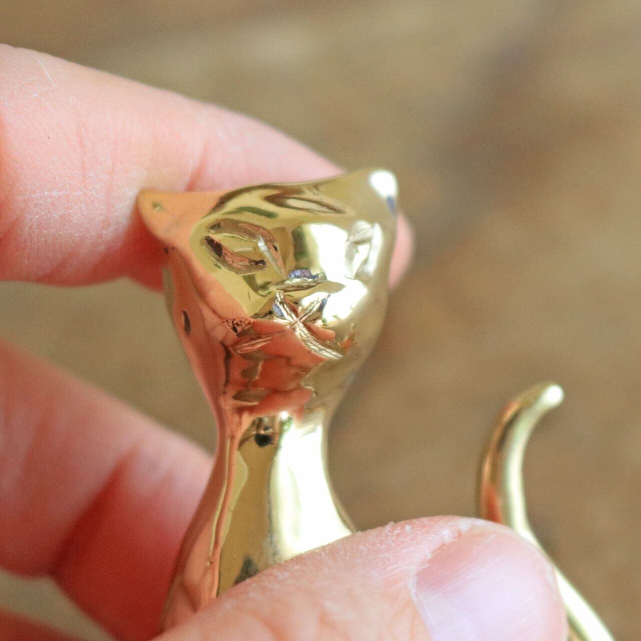 in bloom ブラスペーパーウェイト SITTING CAT / 置物 ネコ 猫