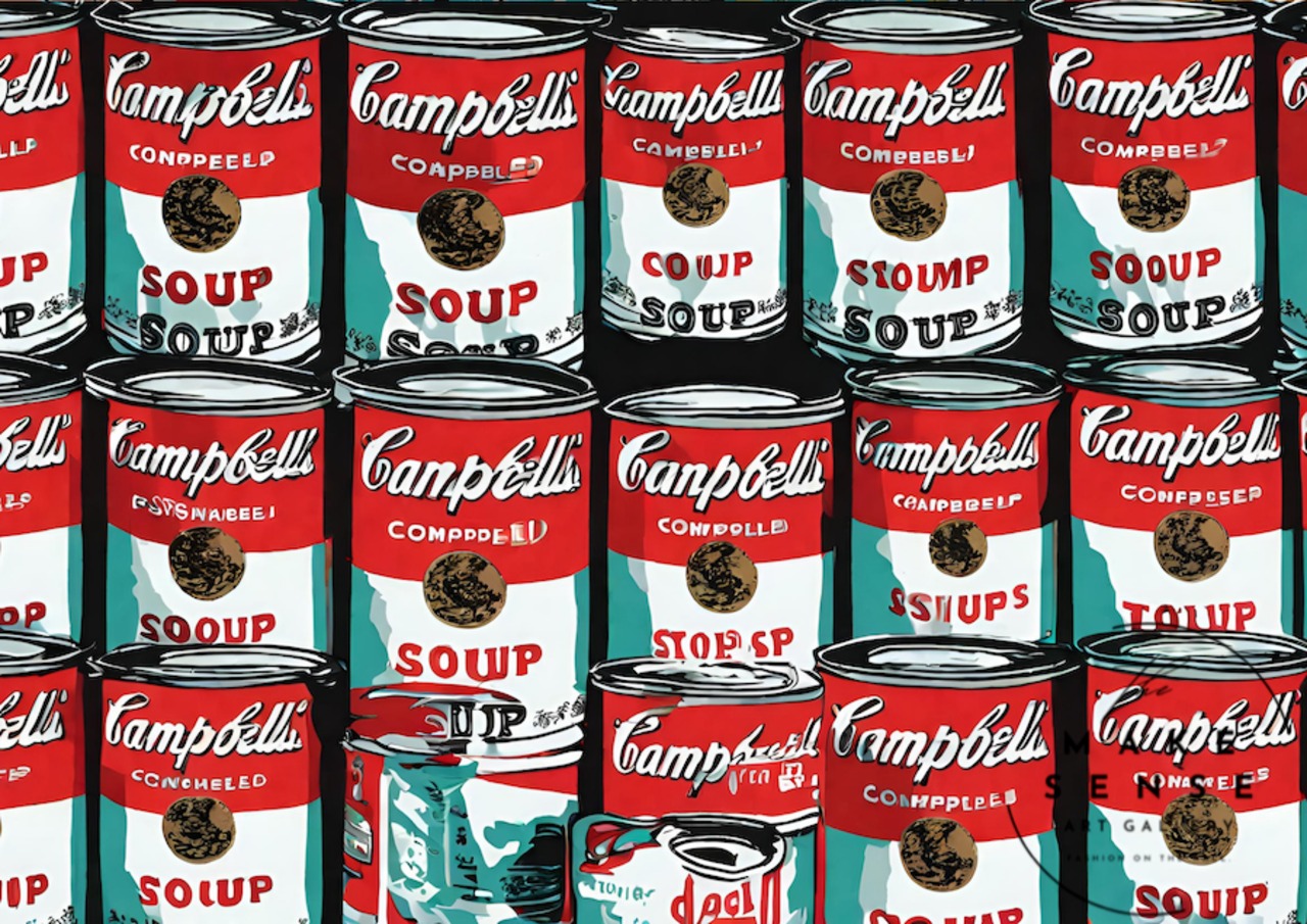 SOUP｜ポップアート風スープ缶デザインのアートポスター｜カフェ風インテリアに最適｜額縁セット・国内生産・A4ポスター