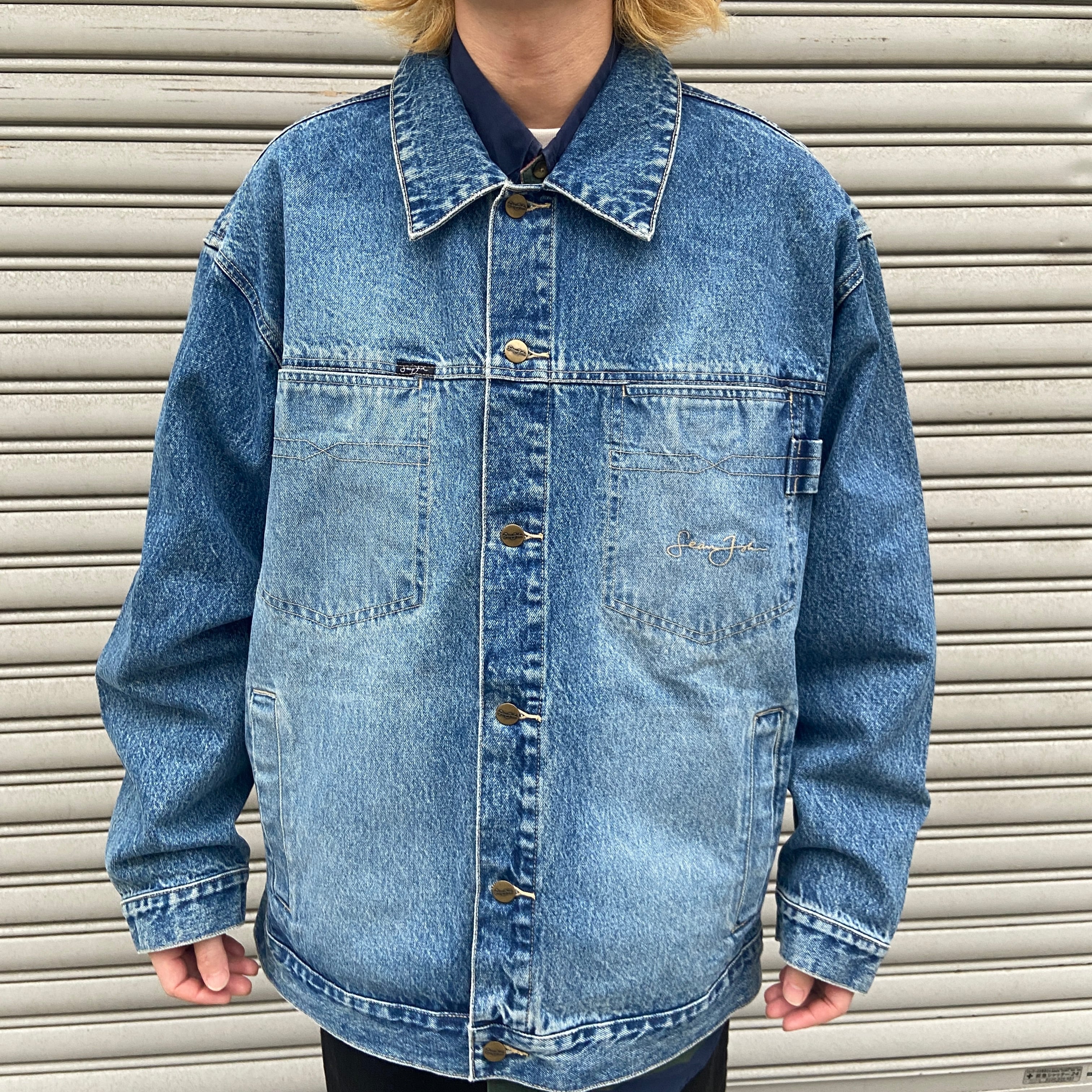 送料無料』90s Sean john ビッグGジャン デニムビッグジャケット XL