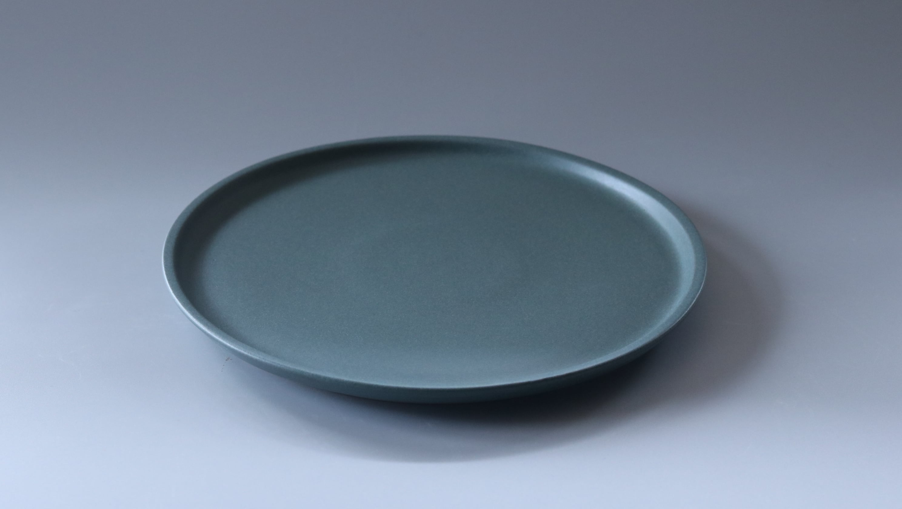 丸プレート 大 ブルーグレー