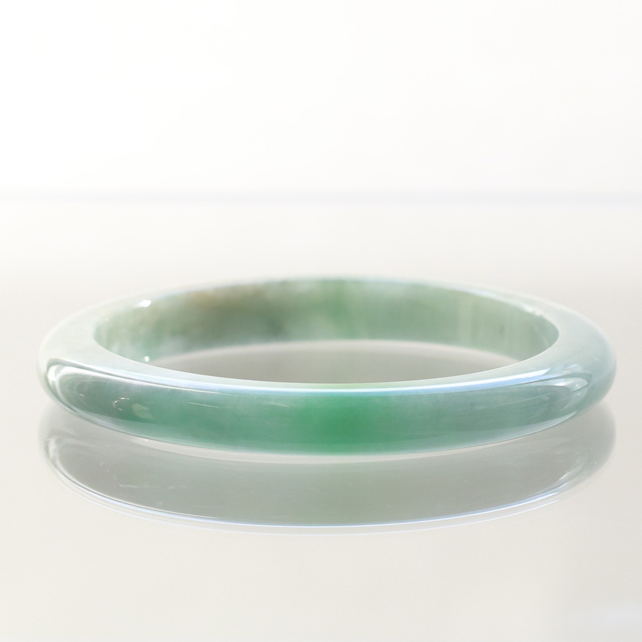 【内径約58.6mm】mint A貨翡翠バングル jd_bg1117