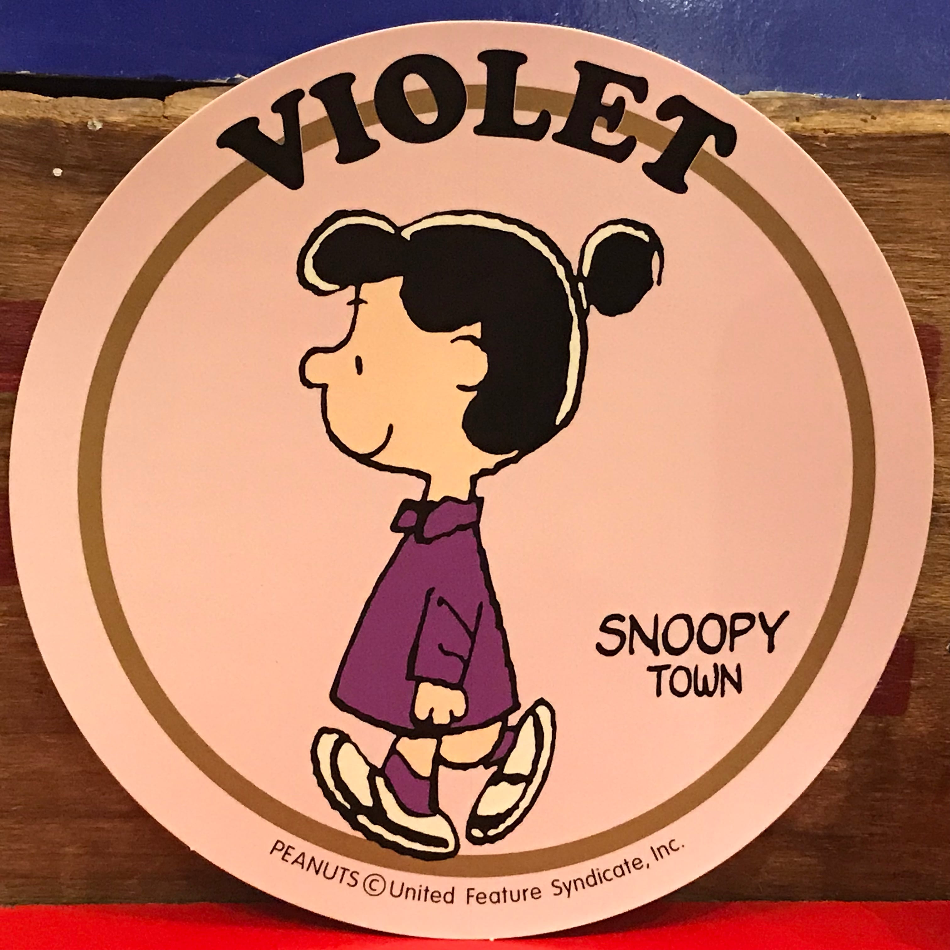 スヌーピー PEANUTS ヴァイオレット 特大ステッカー 限定品 2000年製