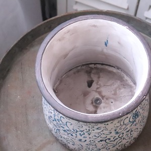 植木鉢　アンプリメフルールポットL｜陶器　シャビーシック　寄せ植えして飾ると素敵なガーデンになる　16233