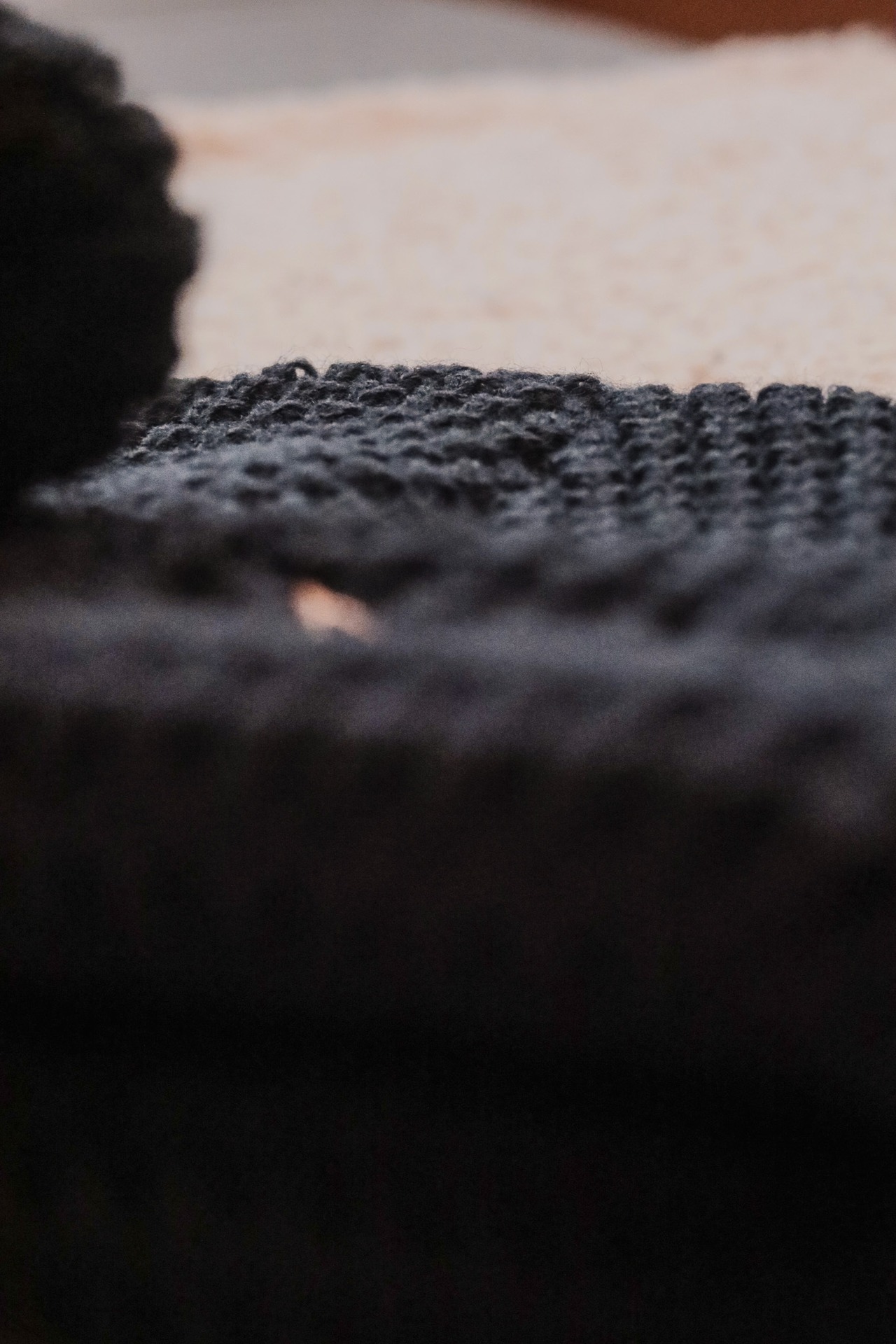 bzws Organic Cotton waffle Beanie [Navy]