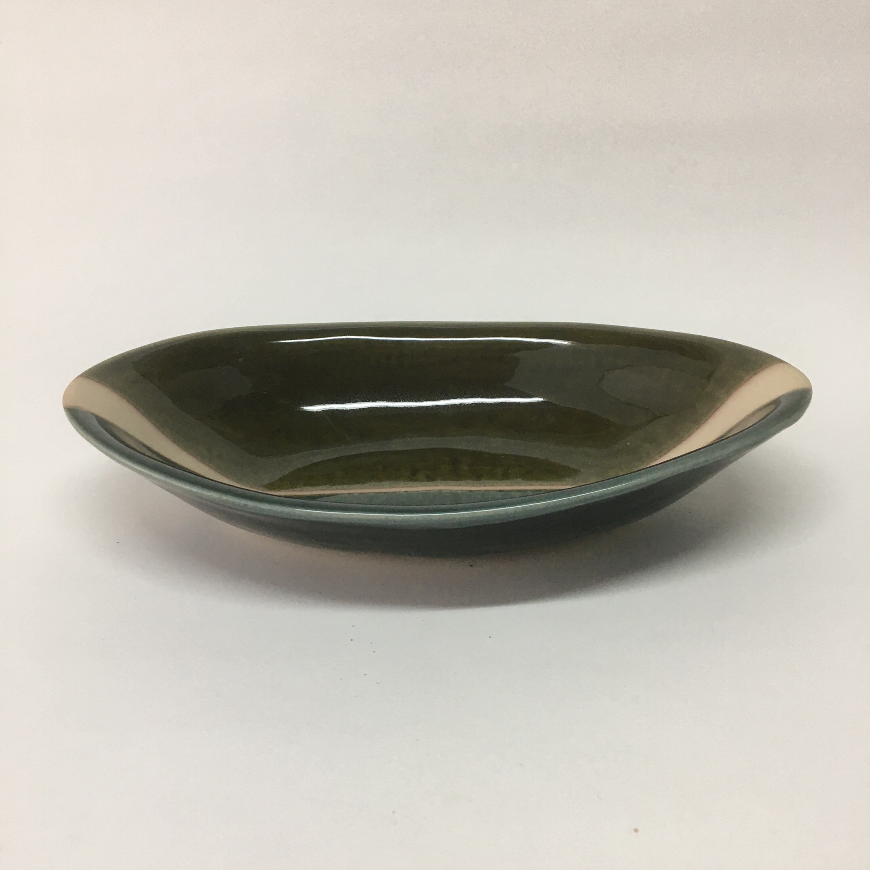 豆皿使い にくい 伊万里 瀬戸 染付 藤の図 木瓜型変形皿 豆皿