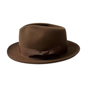 KNOX ノックス 中折れ フェルト ハット 帽子 60 /カーキ/ラビットファー 兎毛/銀座 TORAYA トラヤ帽子店 箱付き