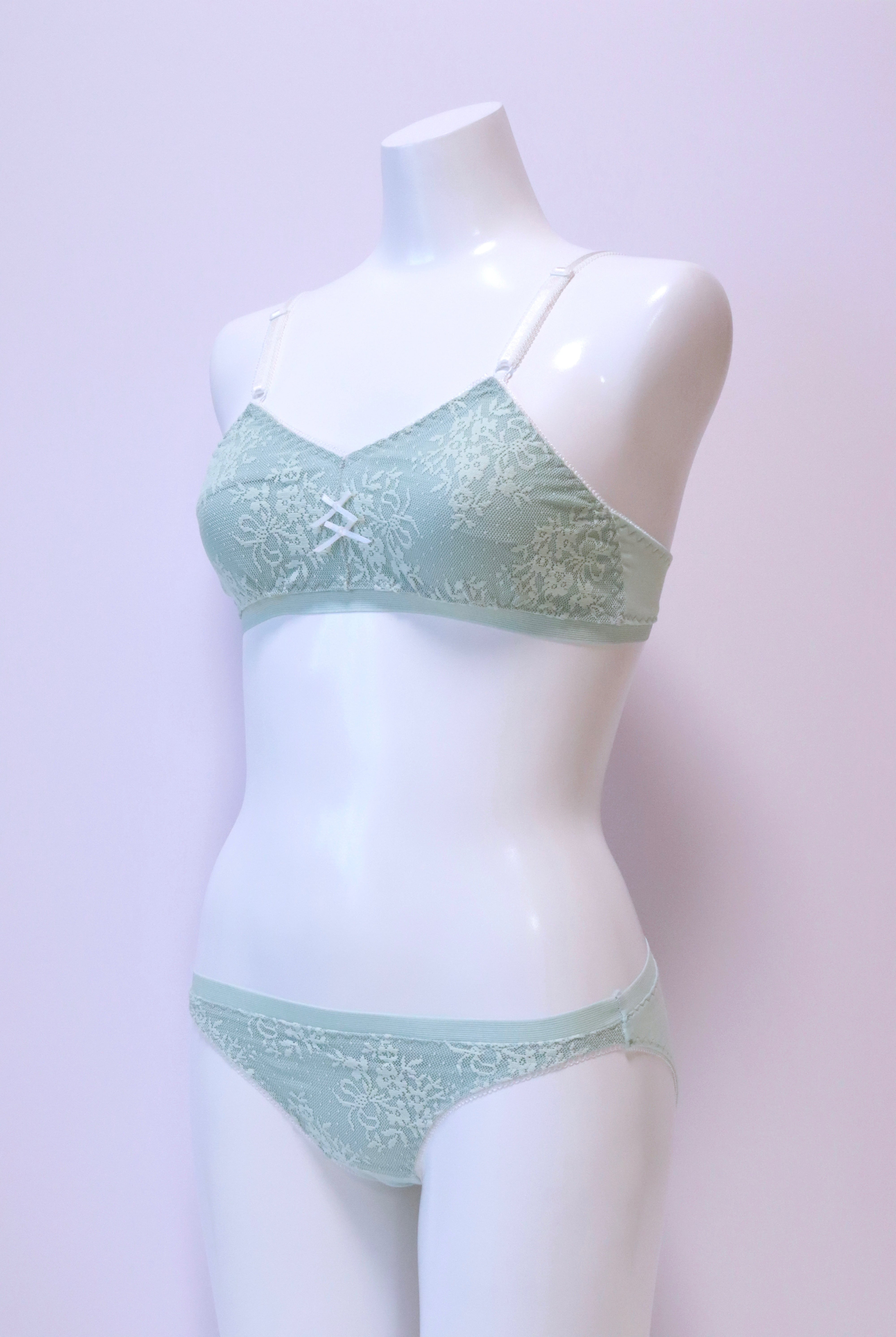 flower bralette  & panties set