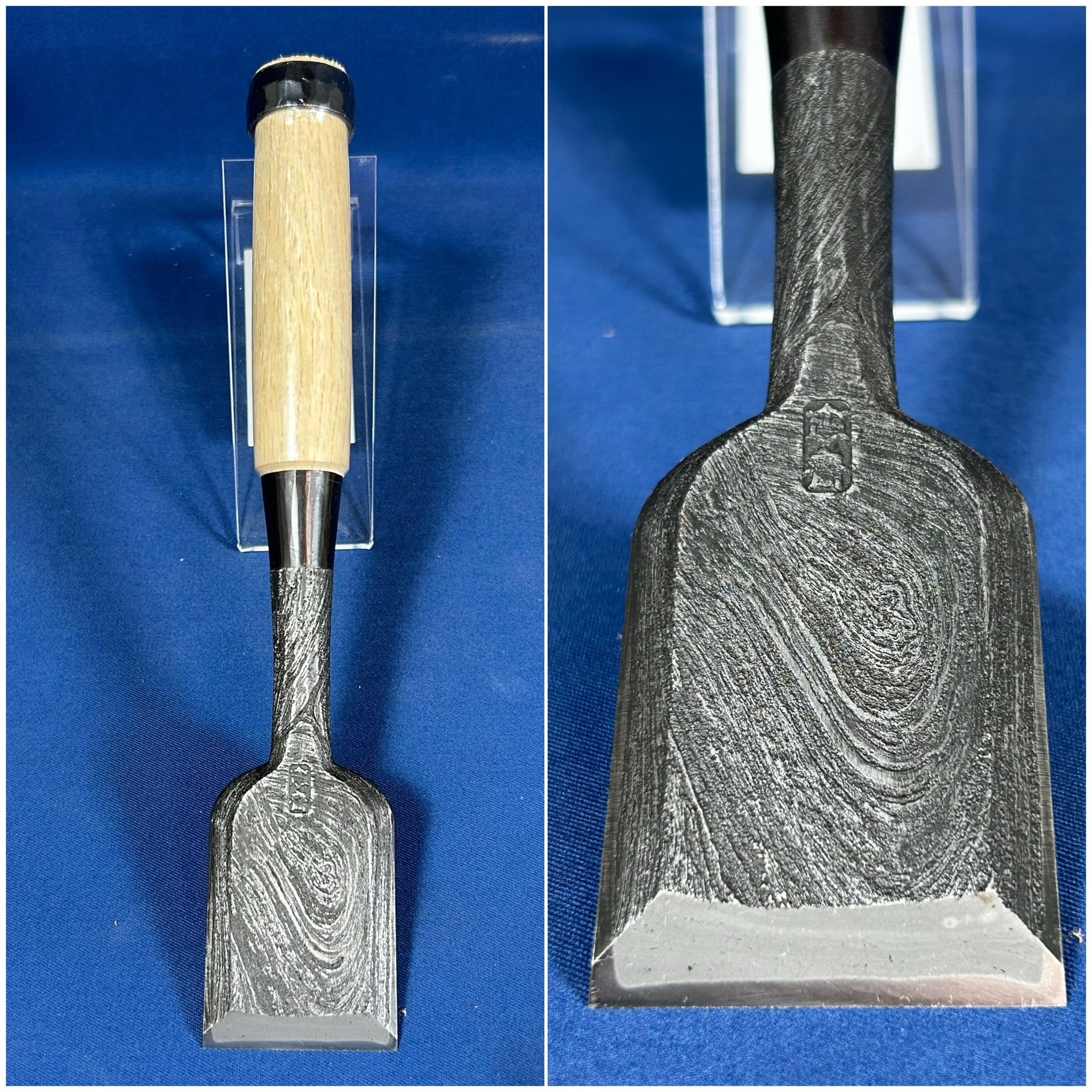 田斎道生作 古和釘還元 追入鑿 10本組 一ツ裏 白樫柄 かぶせ桐箱【新品