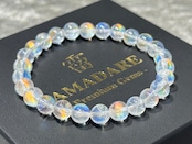 No.1927【SS】レインボームーンストーンブレスレット