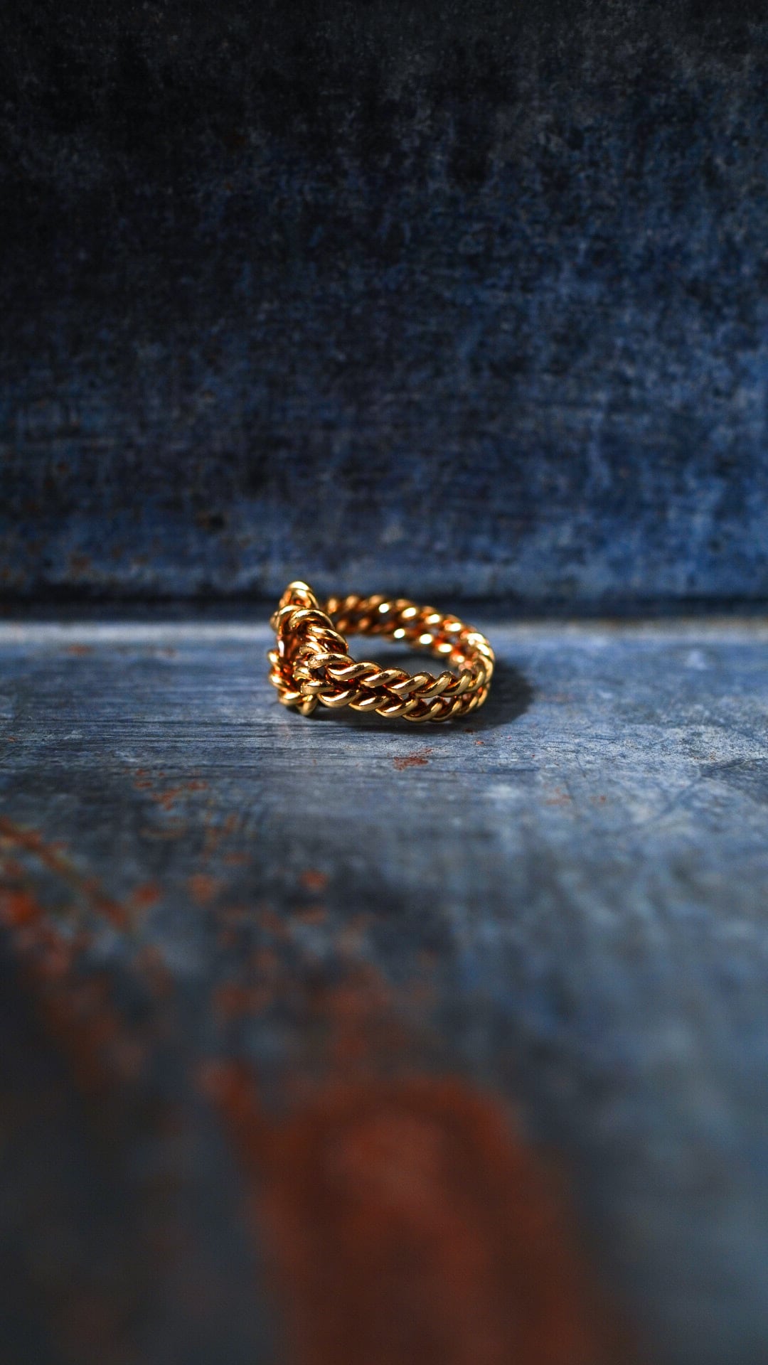 1970s】GUCCI グッチ イエロー ゴールド ツイスト ノット リング 《K18