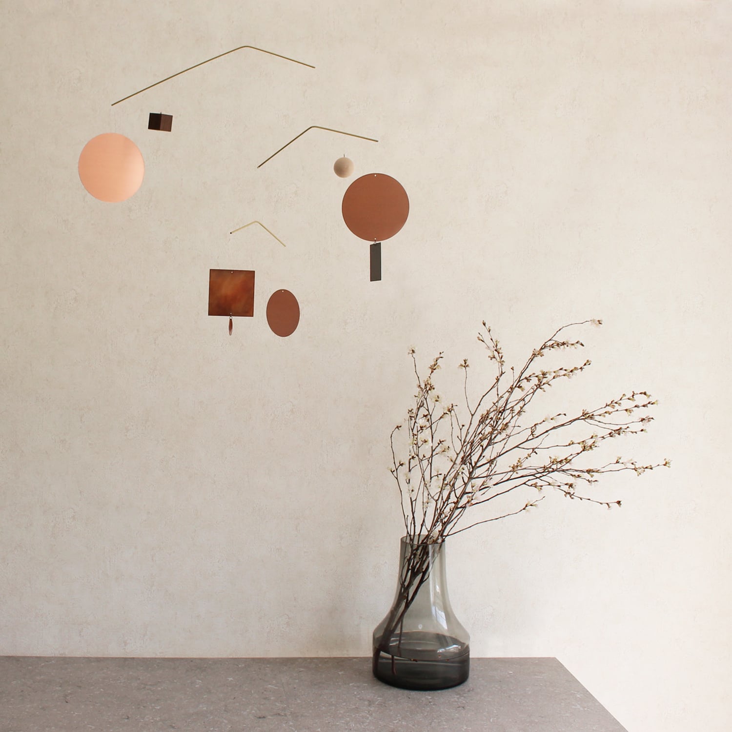 □再入荷時期未定□【HARMONY WORLD】モビール (真鍮 銅 木製