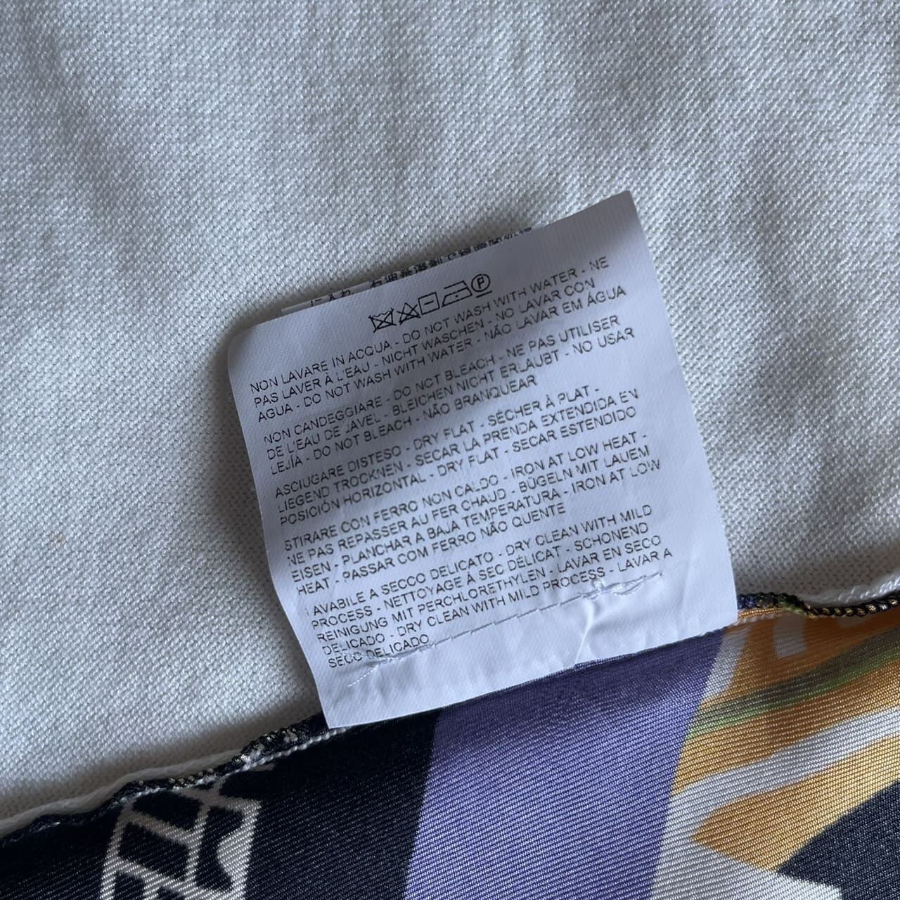 ETRO エトロ 長袖カットソー 切替 スカーフ柄 ゆったり シルク100 綿